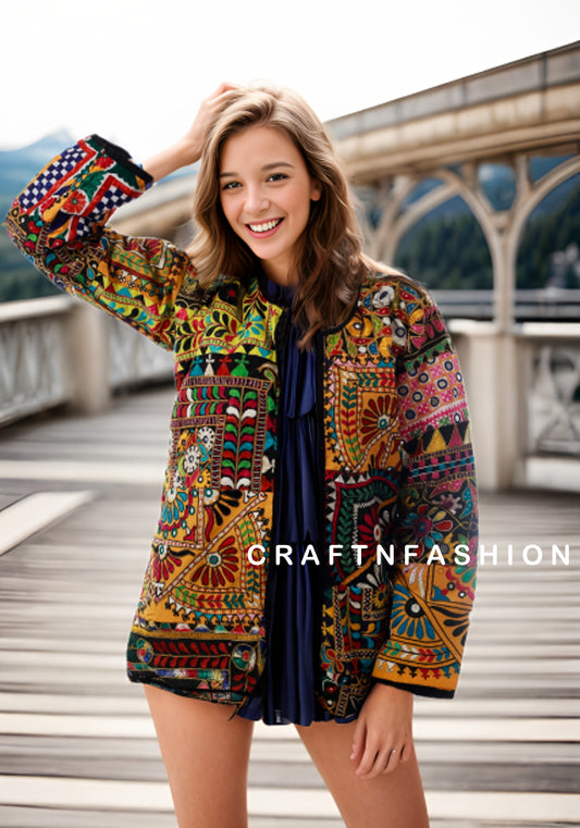 Kutch Embroidery Patchwork Jacket