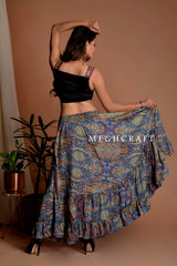 Paisley Fashion Silk Skirt