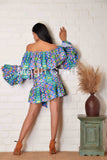 Blue Mini Skirt Top Set