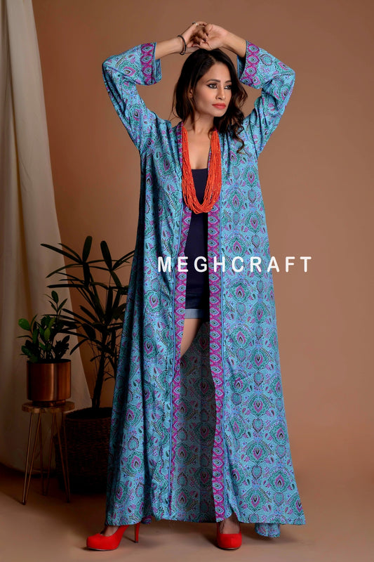 Robe kimono bohème en soie