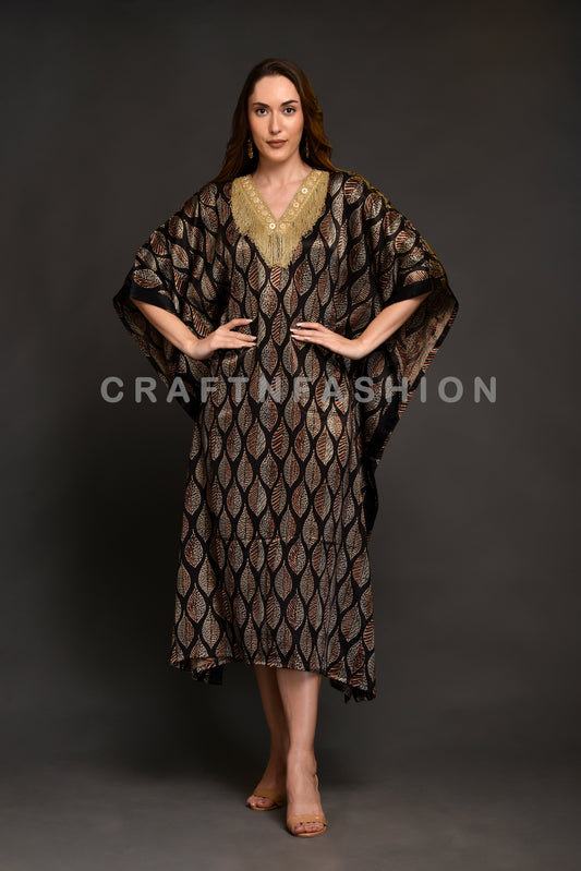 Latest Mashru Silk Ajrakh Dress