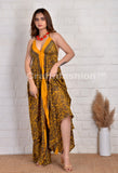 Upcycle Sari Silk Halter Dress