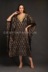 Latest Mashru Silk Ajrakh Dress