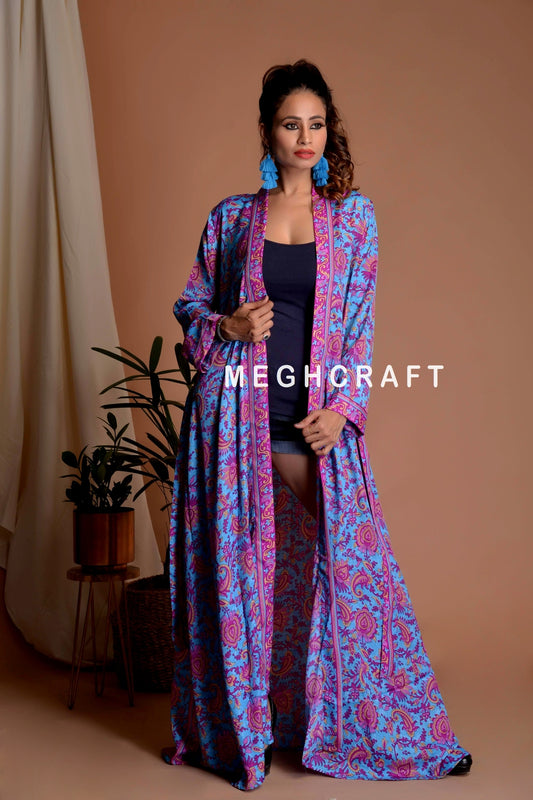Vintage Silk Sari kimono Robe