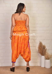 Orange Silk Jumpsuit