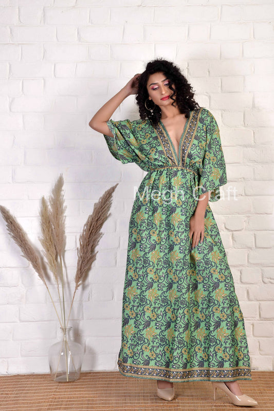 Kimono Largo Kimono Verde Agua Zara Vestido Tipo Kimono Zara