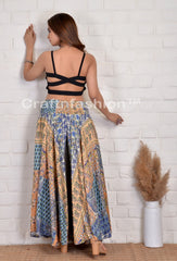 Wide leg Embroidered Trouser