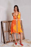 Vestido largo Bandhni de diseñador