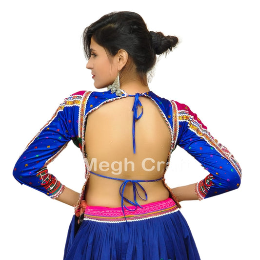 Embroidered Backless Kutch Blouse