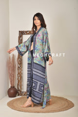 Floral Print Kimono Wrap Dress