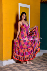 Vestido largo sari vintage indio