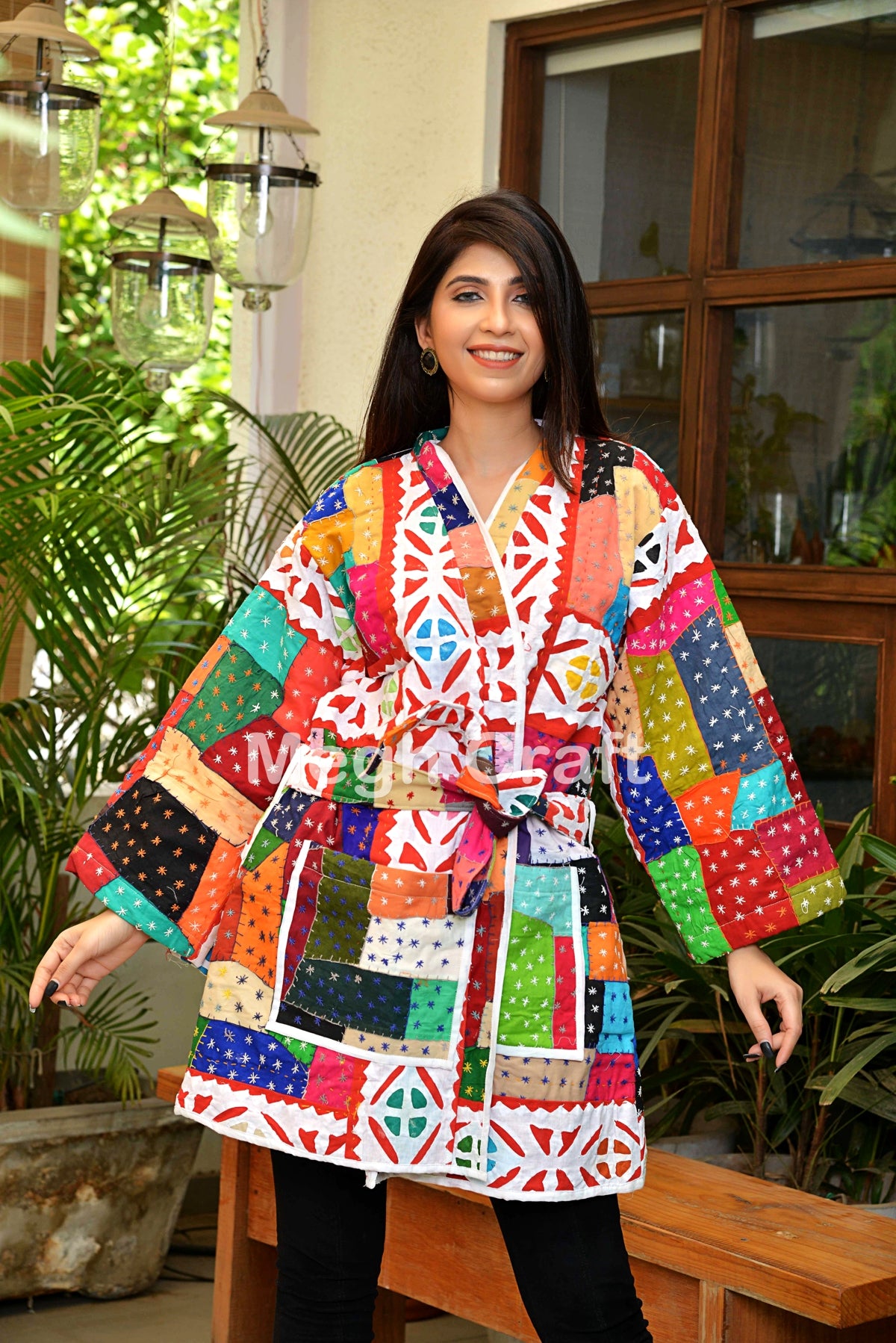 Kantha Robe Kantha stitched Kimono robe – Craft N Fashion