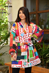Bata de kimono cosida Kantha