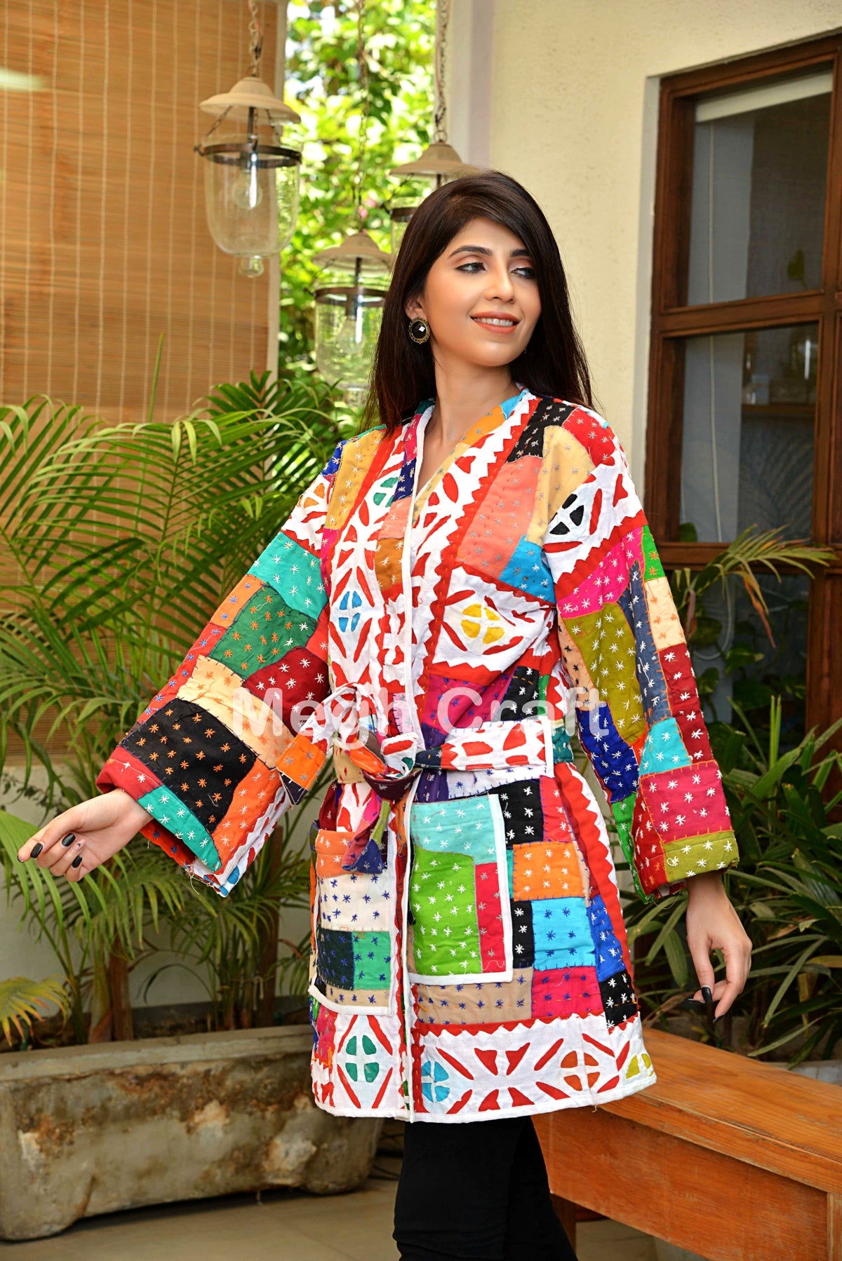 Kantha Robe Kantha stitched Kimono robe – Craft N Fashion