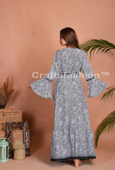 Gray Europe Fashion Kimono