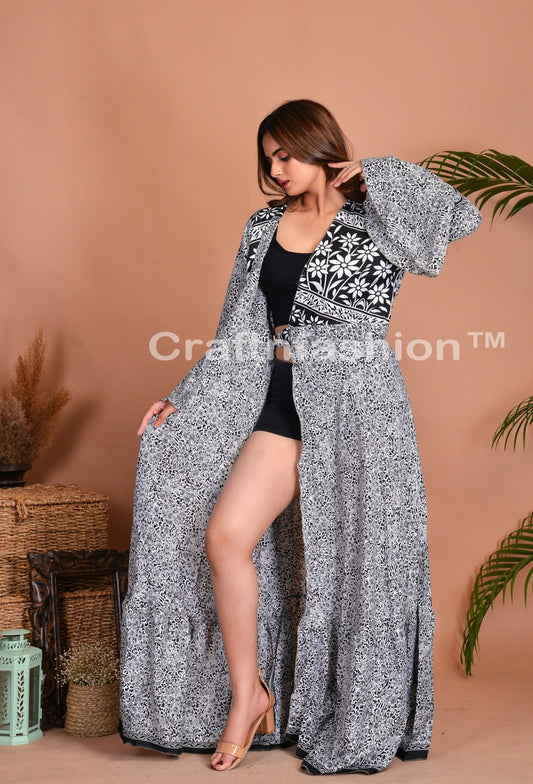 Kimono de mode européen gris