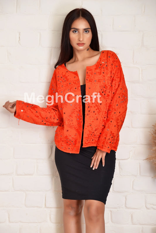 Indian Mirror Work Designer Jacket