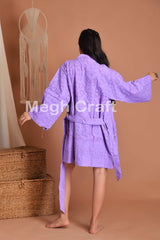 Women Applique Kimono Robe