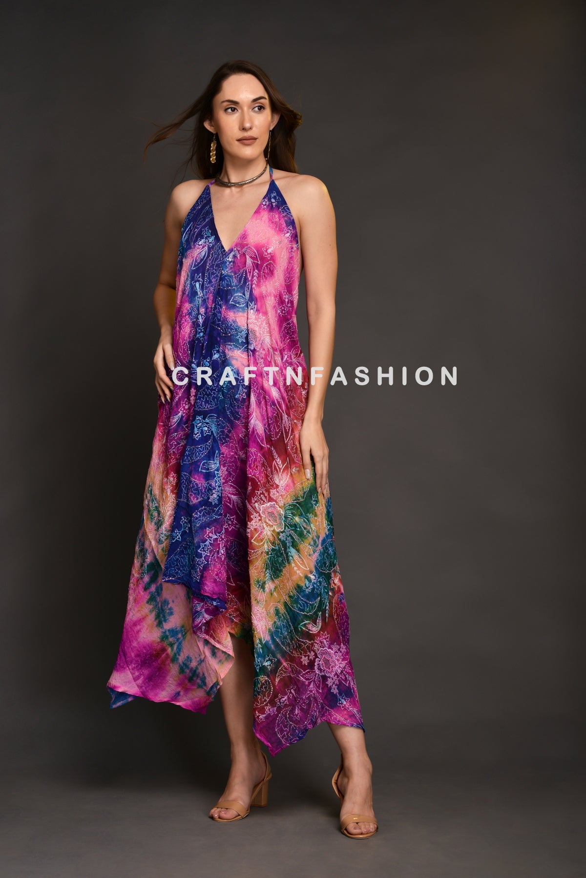 Elegant Beaded Maxi Dress – Craft N Fashion