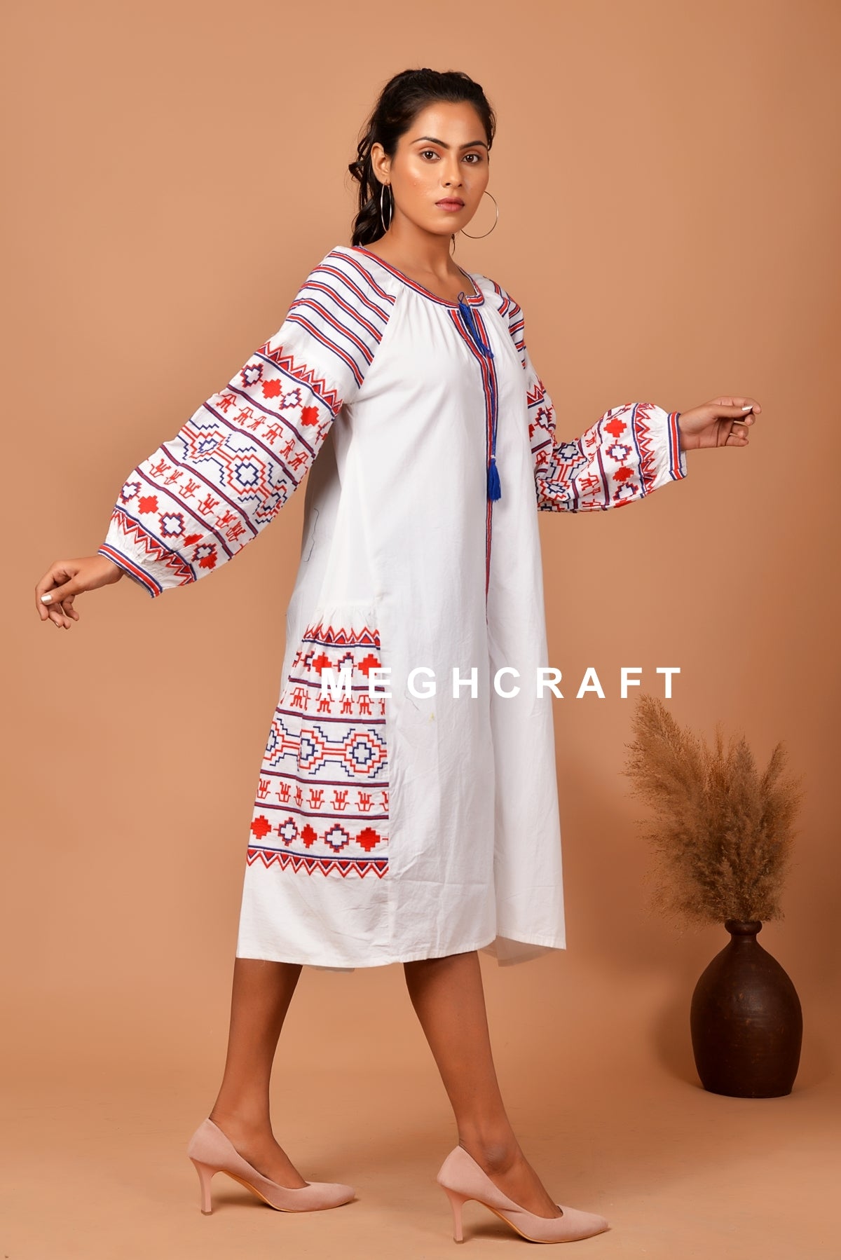 Women Embroidery Midi Dress – Craft N Fashion