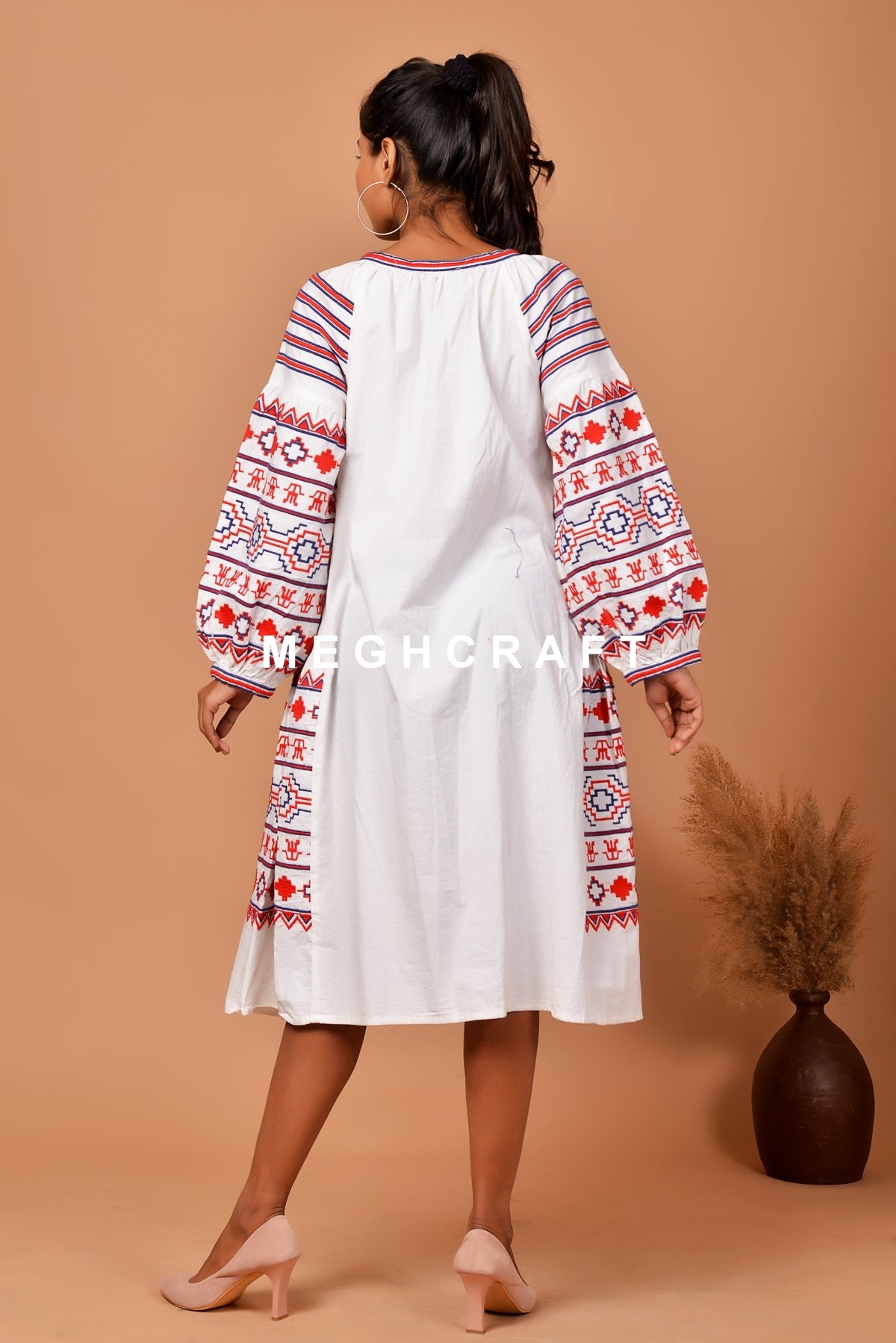 Women Embroidery Midi Dress – Craft N Fashion