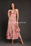 Women's Elegant Silk Maxi Dress