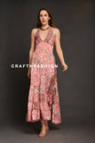 Women's Elegant Silk Maxi Dress