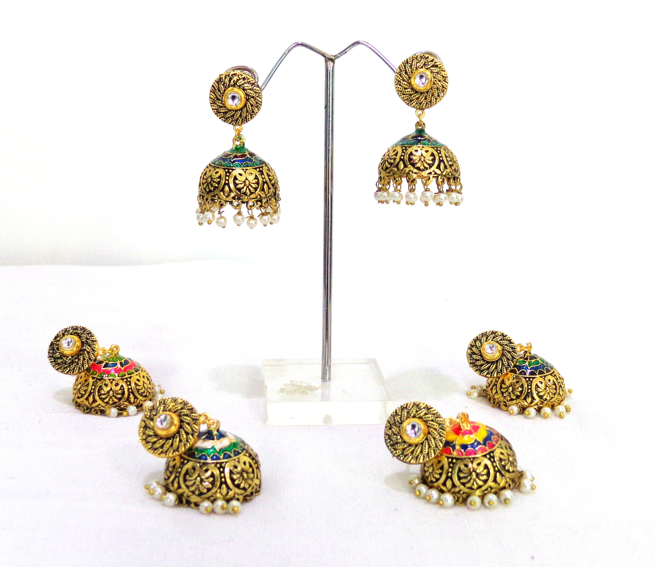 Wholesale Peacock Jhumka Earrings