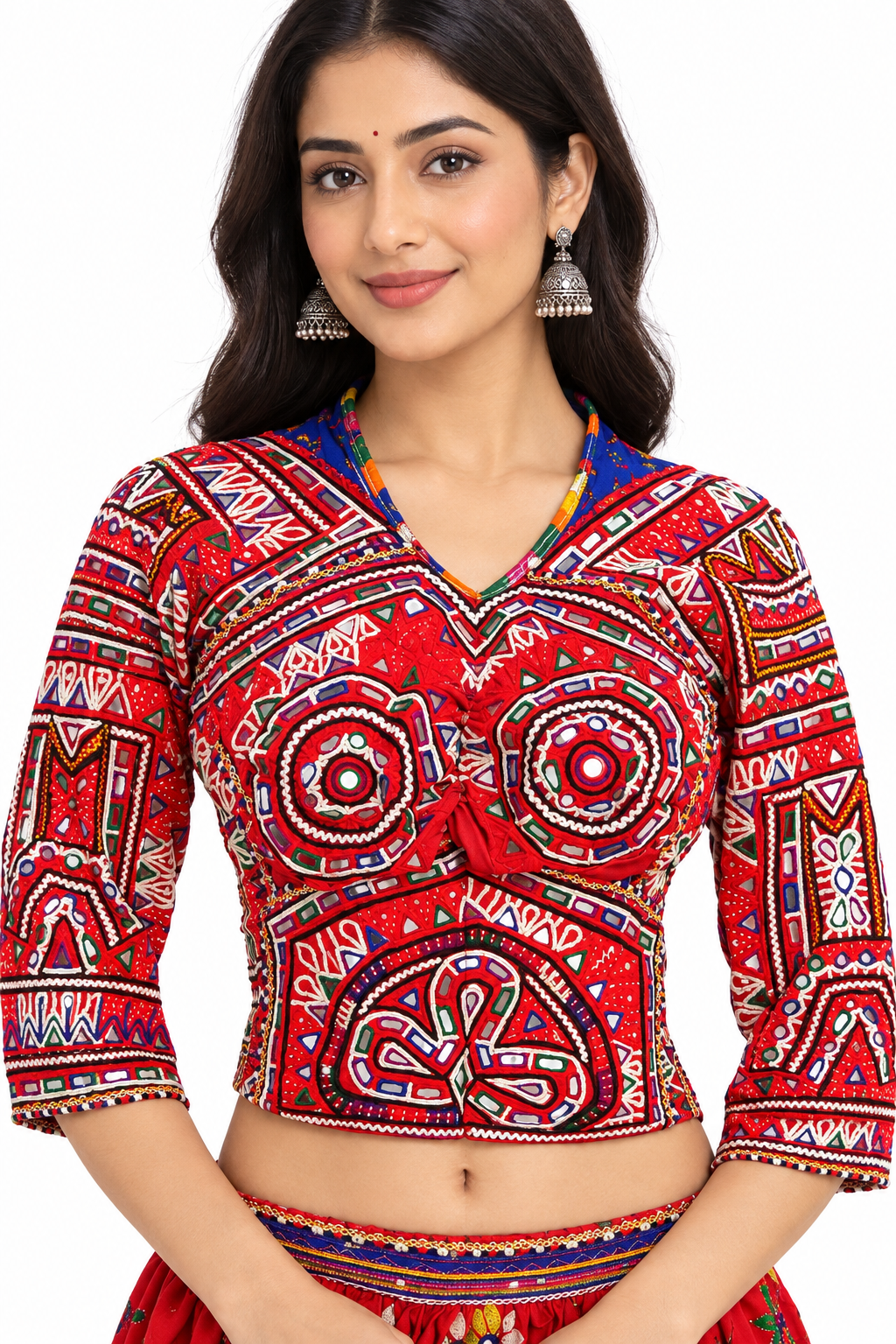 Blouse traditionnelle indienne de créateur