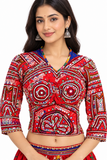 Blouse traditionnelle indienne de créateur