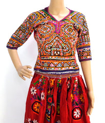 Banjara Kutch mirror work blouse