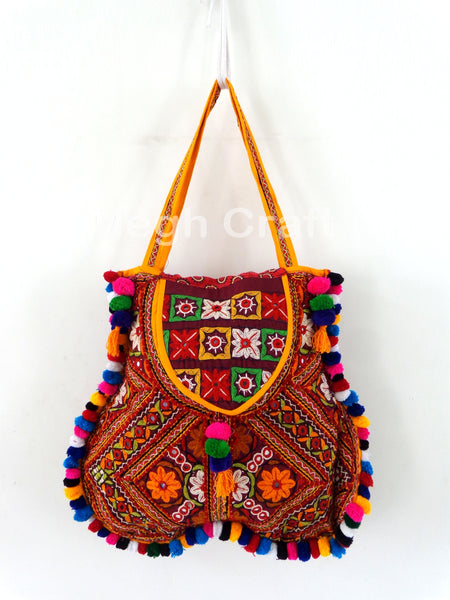 Traditional Embroidered Crafted Tote Bag Girls Women Cultural Handbags –  Spunky Mart