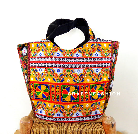 Bolso tote bohemio con patchwork