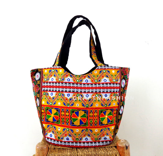 Bohemian Patchwork Tote Bag