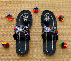 Zari Embroidered Footwear Chappal