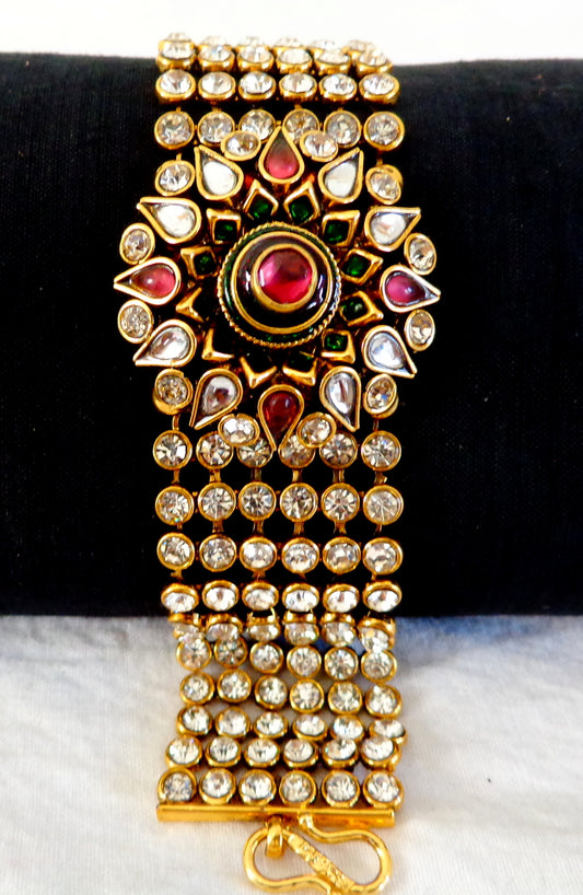 Indian Kundan Polki Bracelet