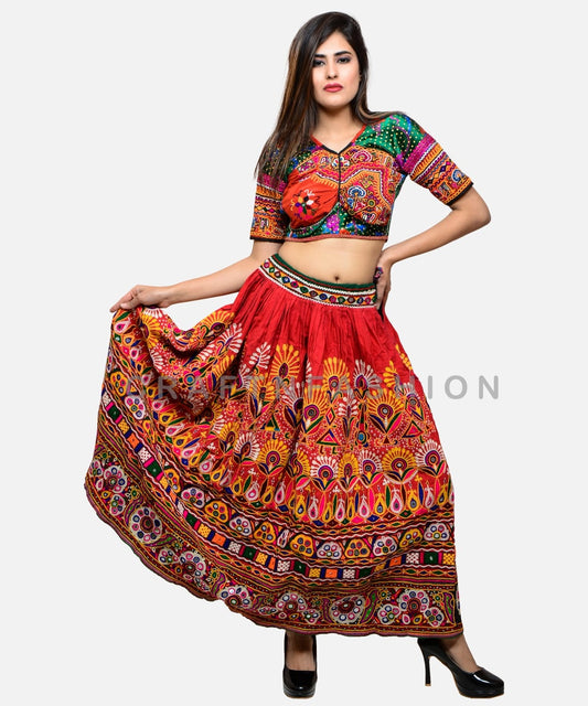 Boho Gypsy Embroidery Kutch Skirt
