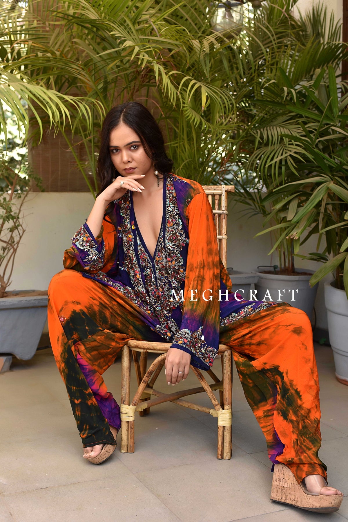 Bohemian Embroidered Jumpsuit set