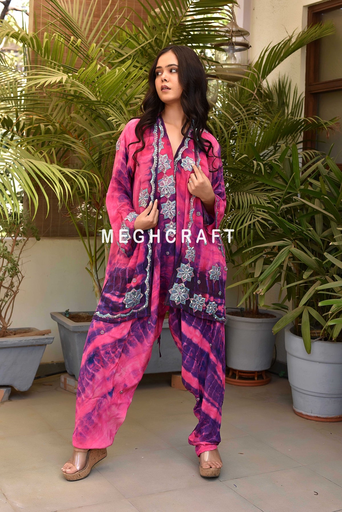 Tie Dye Embellished Jumpsuit Set