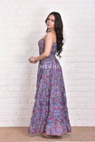 Paisley Print High Low Maxi Dress