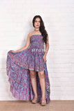 Paisley Print High Low Maxi Dress
