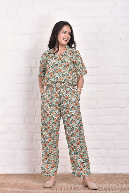 Conjunto de pijama de algodón para mujer