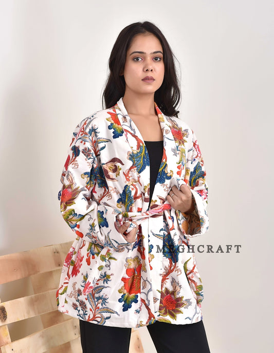 Winter Fashion Floral Valvet Jacket