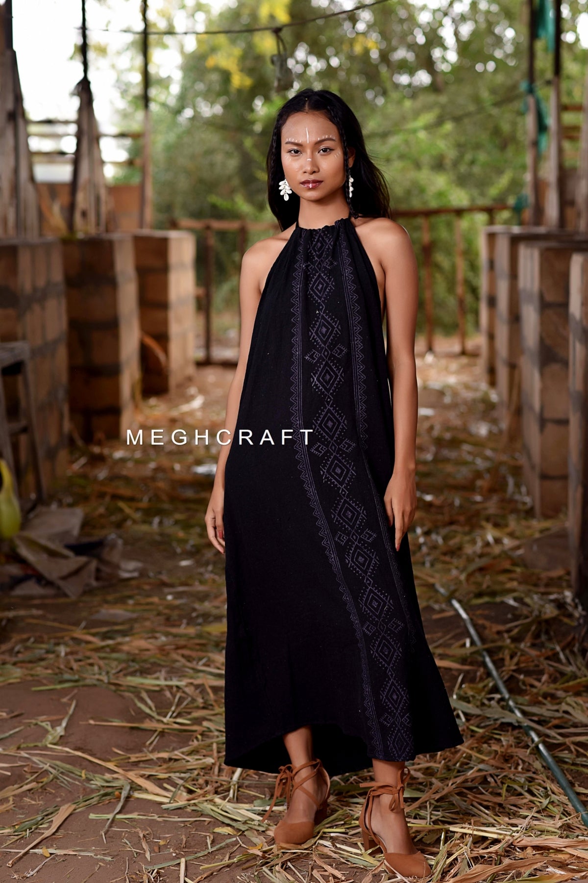 Hemp Hand Block Cotton Halter Dress – Craft N Fashion