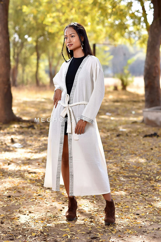 Hemp Cotton Long Kimono Robe