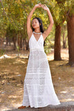 Boho Schiffli Socked Maxi Dress