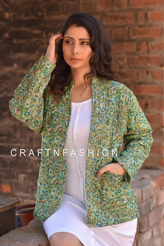 Silk Reversible Quilted Jacket