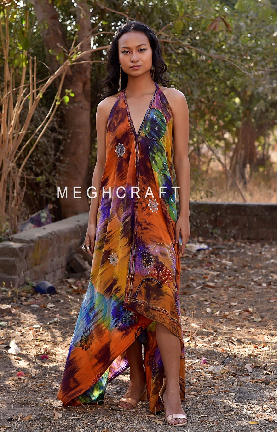 Beaded Stone Work Maxi Dress