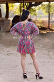 Top caftán de seda de moda boho