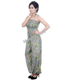 Mono fruncido estilo pantalón de diseñador